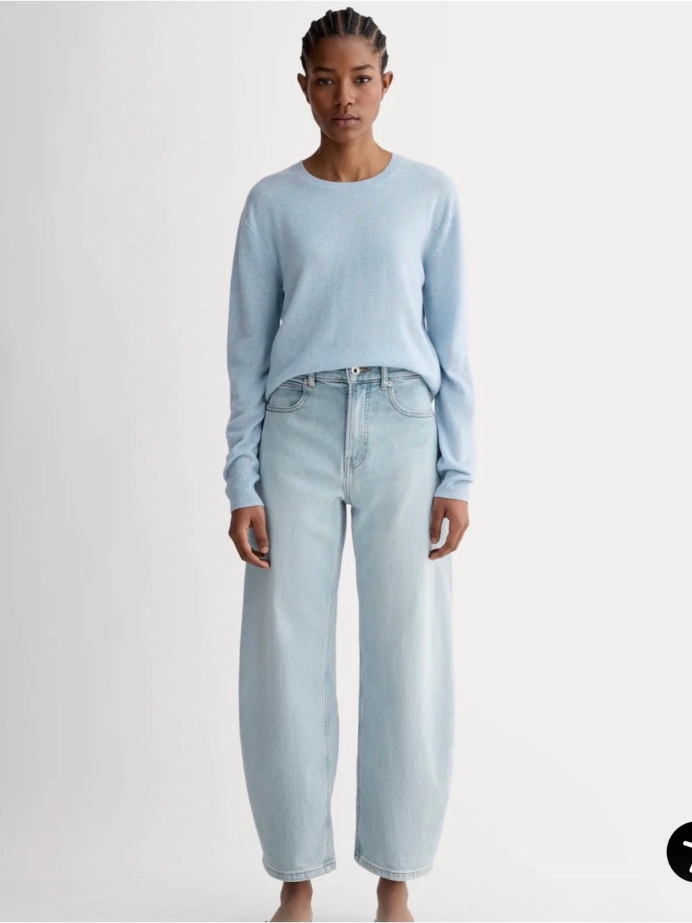 Everlane Way High Curve Jeans in Light Blue wash